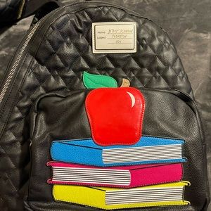Betsey Johnson apple & books backpack